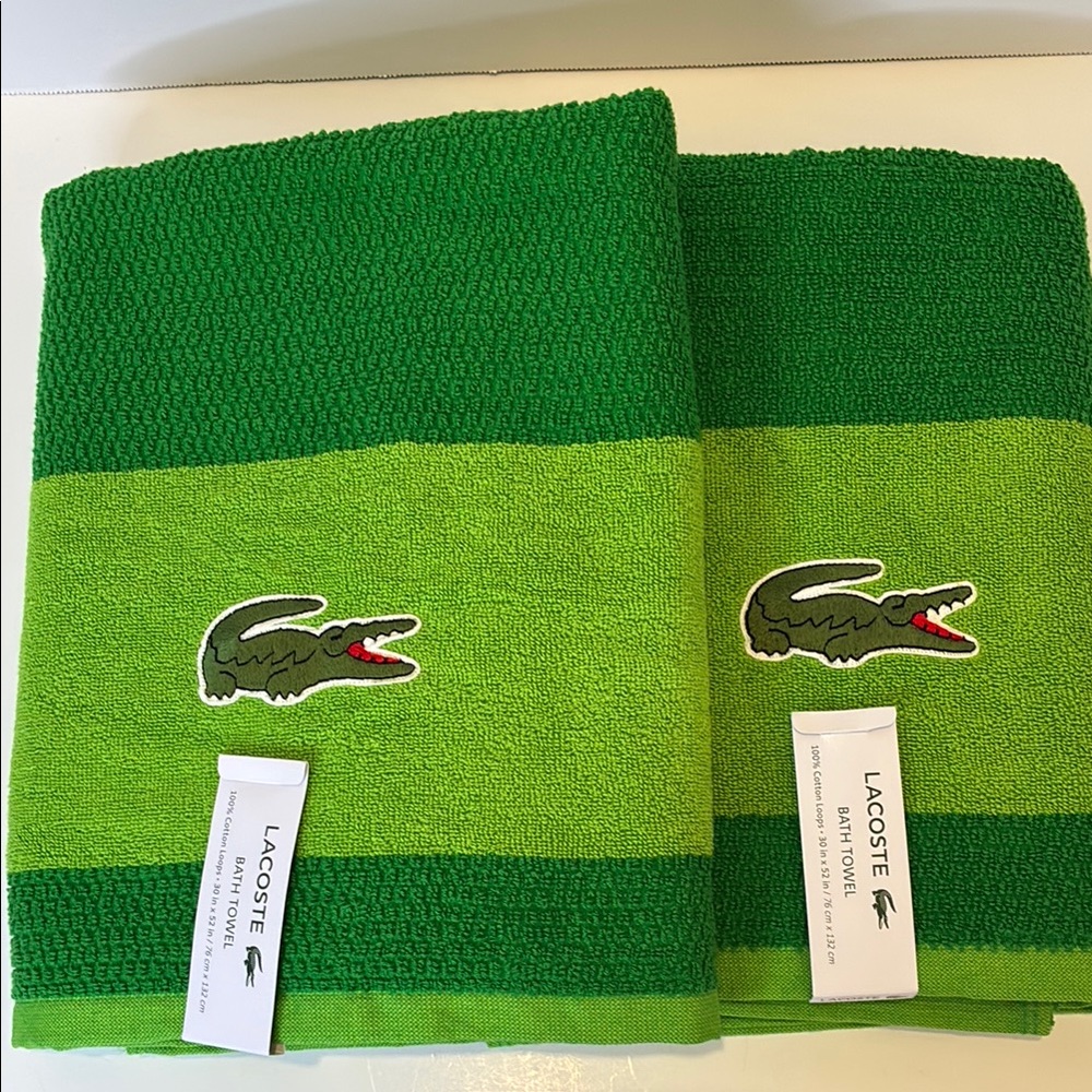 Lacoste Green Luxury Bath Towel Set